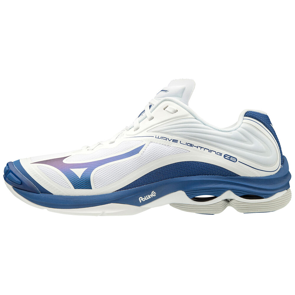 Tenis Para Voleibol Mizuno Wave Lightning Z6 Para Hombre Blancos/Azules 0267189-AD
